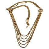 Get Wallpaper Vintage Christian Dior Logo Multi Strand Chain Necklace For Sale Desktop Wallpaper
