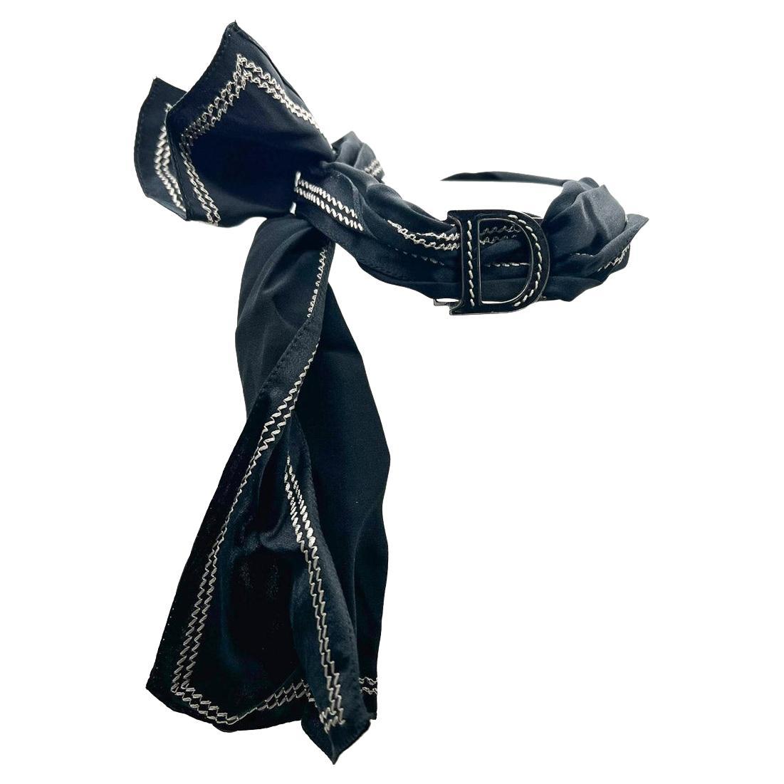 Cravate en soie vintage avec logo Christian Dior, années 1990 en vente