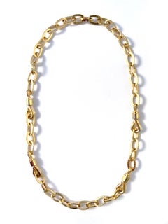 Vintage Christian Dior Long Chain Necklace with Hook Details, 1972