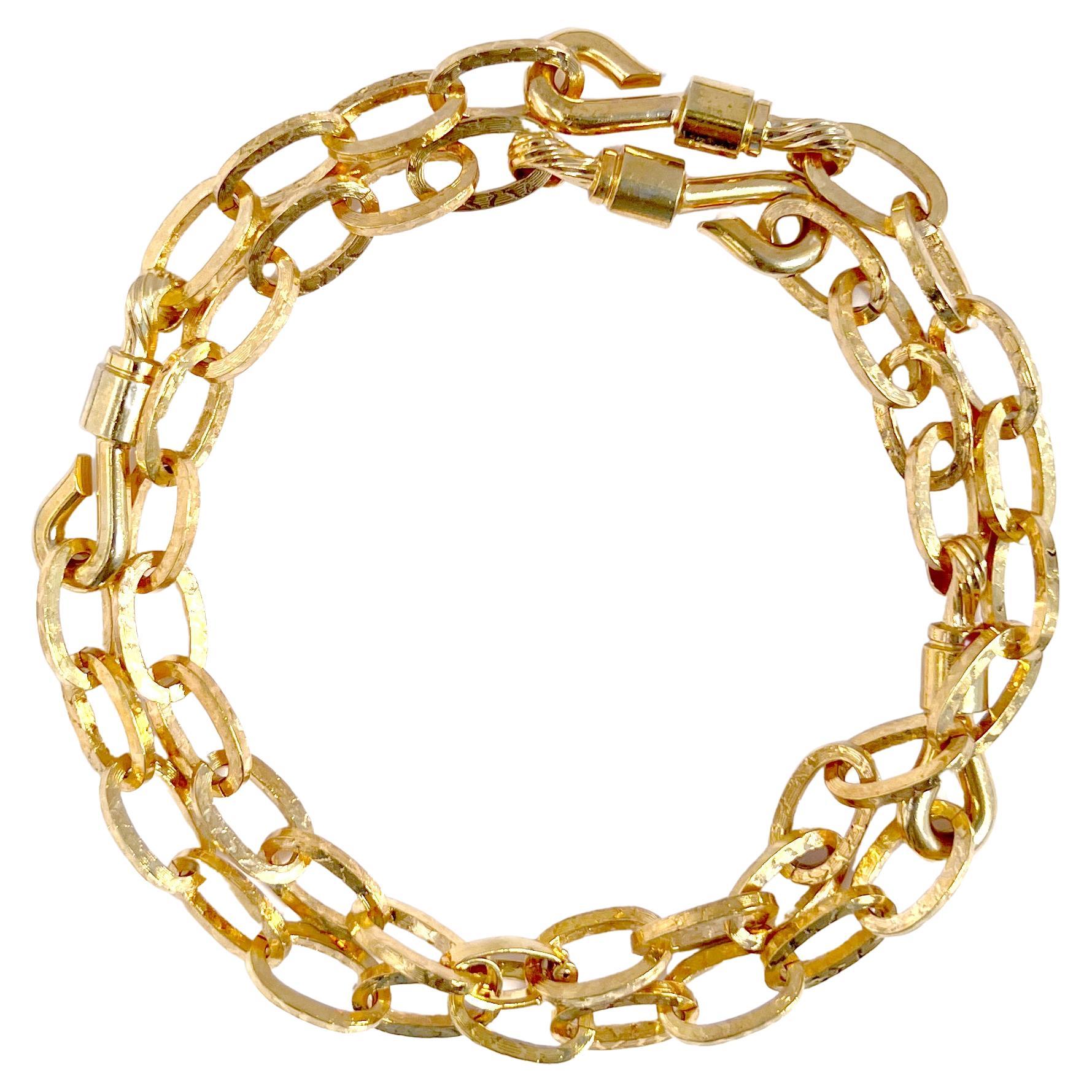 Vintage Christian Dior Long Chain Necklace with Hook Details, 1972 For Sale