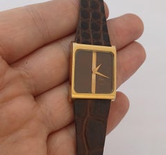 Vintage Christian Dior Manual Wind Rare Dial Rectangular New Belt Ladies Watch