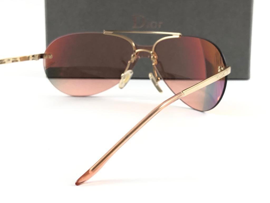 Women's or Men's Vintage Christian Dior Mini Aviator Bubble Wrap Sunglasses Fall 2000 Y2K For Sale