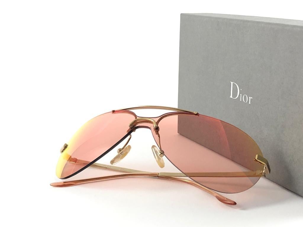 Vintage Christian Dior Mini Aviator Bubble Wrap Sunglasses Fall 2000 Y2K For Sale 1