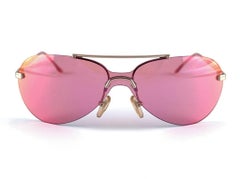 Vintage Christian Dior Mini Aviator Pink Bubble Wrap Sunglasses Fall 2000 Y2K