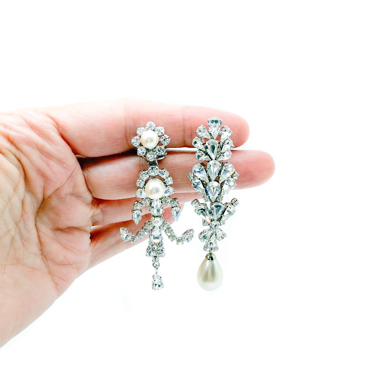 A Pair of Vintage Dior Mis-matched Earrings. These vintage Christian Dior earrings from the 1970s are a beautiful example of the craftsmanship and design that defined the House of Dior during Marc Bohan’s long and celebrated tenure as Artistic