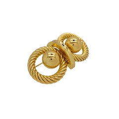 Vintage Christian Dior Modernist Ball Brooch 1970