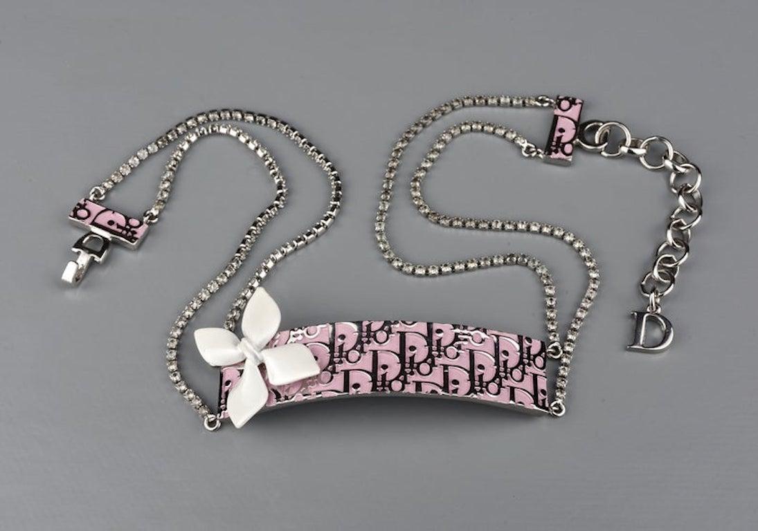 christian dior rhinestone necklace