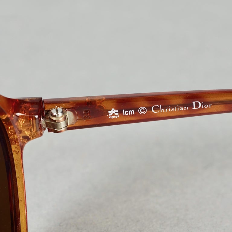 Vintage CHRISTIAN DIOR Monogram Insignia Tortoiseshell Sunglasses For Sale 5