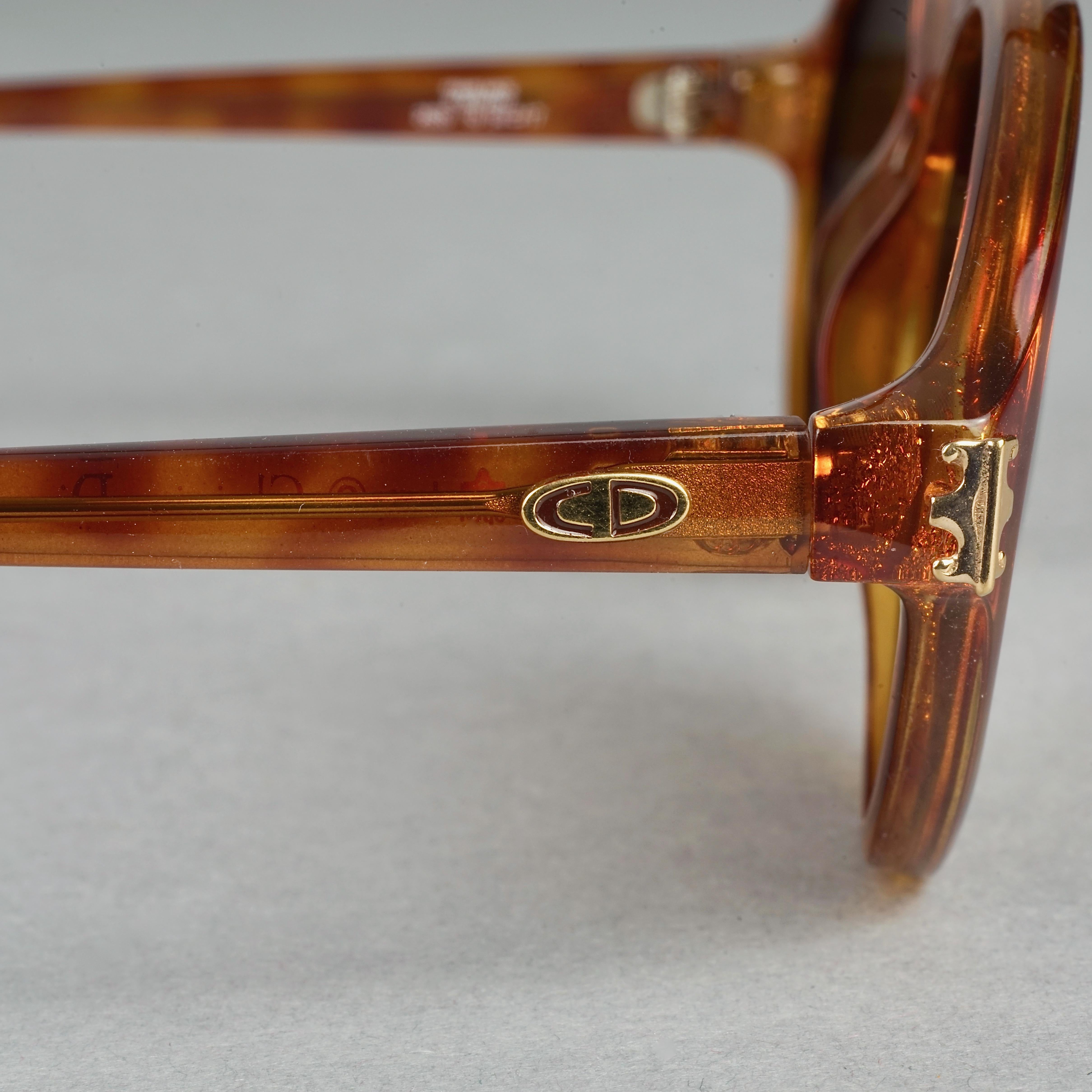 Women's or Men's Vintage CHRISTIAN DIOR Monogram Insignia Tortoiseshell Sunglasses
