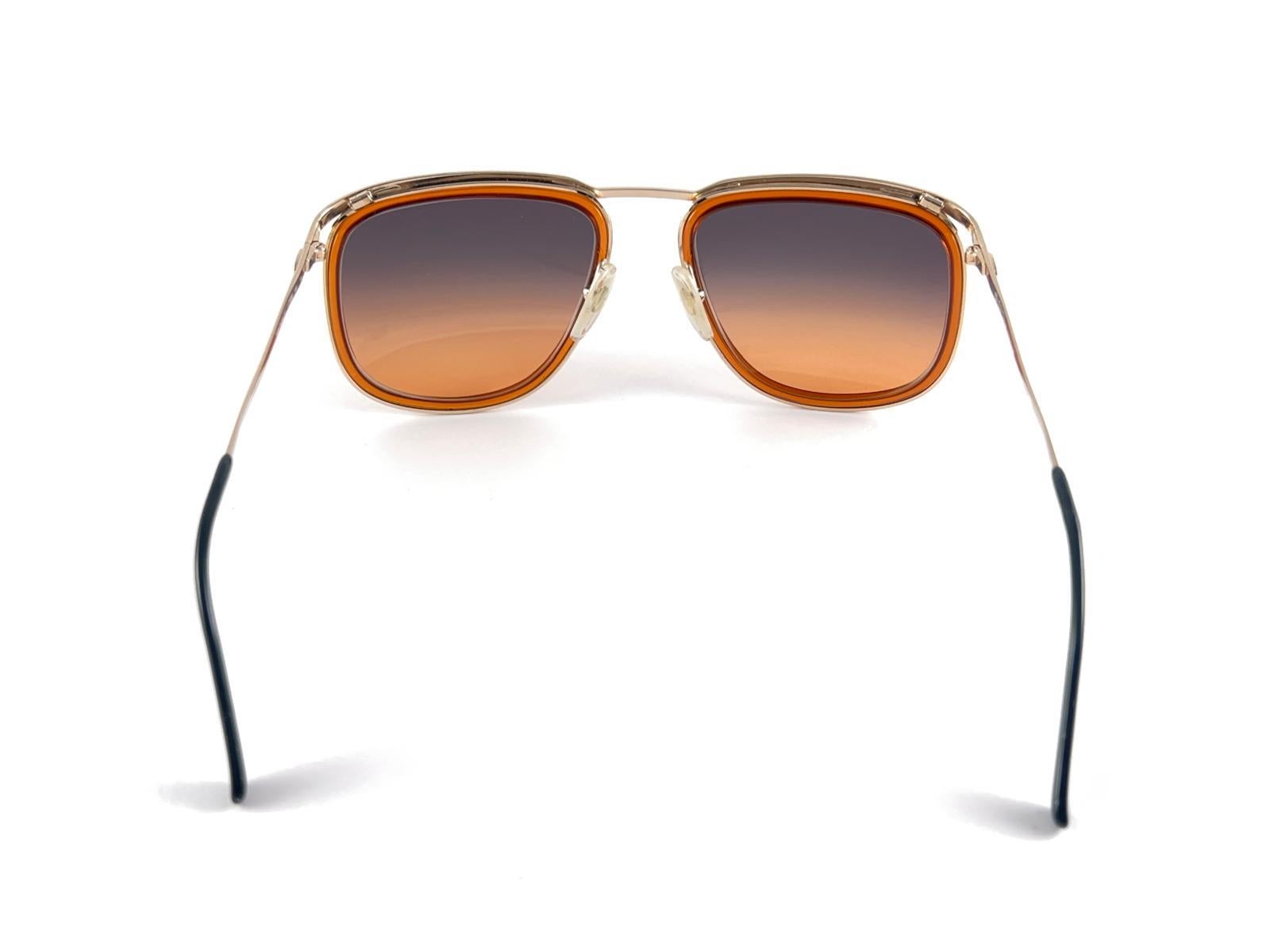 Vintage Christian Dior Monsieur 2199 Optyl Gold & Tangerine 70er Jahre Österreich, Vintage im Angebot 4