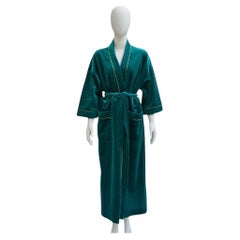 Robe vintage Christian Dior Monsieur en velours avec logo brodé