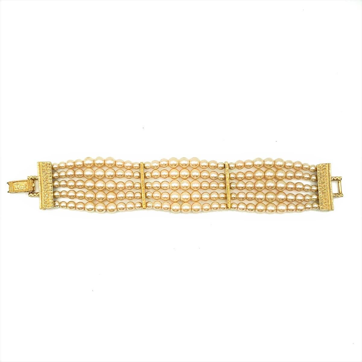 christian dior bracelet with pearl