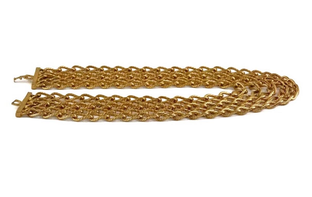 Vintage CHRISTIAN DIOR Multi Strand Chain Necklace 1