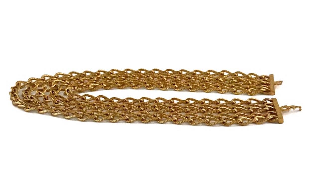 Vintage CHRISTIAN DIOR Multi Strand Chain Necklace 2