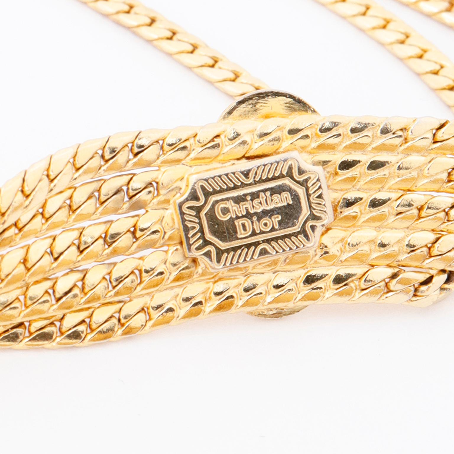 Vintage Christian Dior Multi Strand Gold Medallion Belt or Necklace For Sale 4