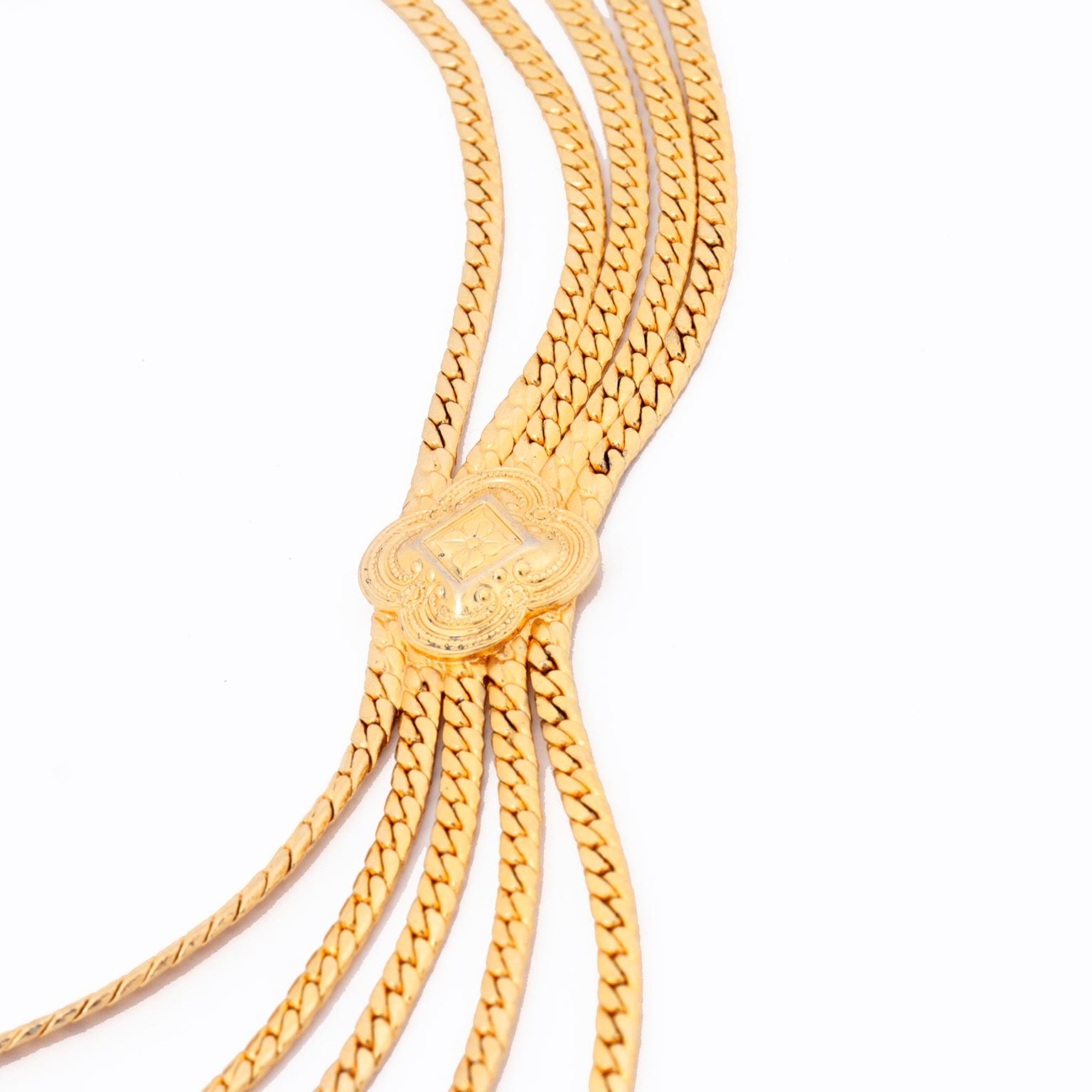 Vintage Christian Dior Multi Strand Gold Medallion Belt or Necklace For Sale 3