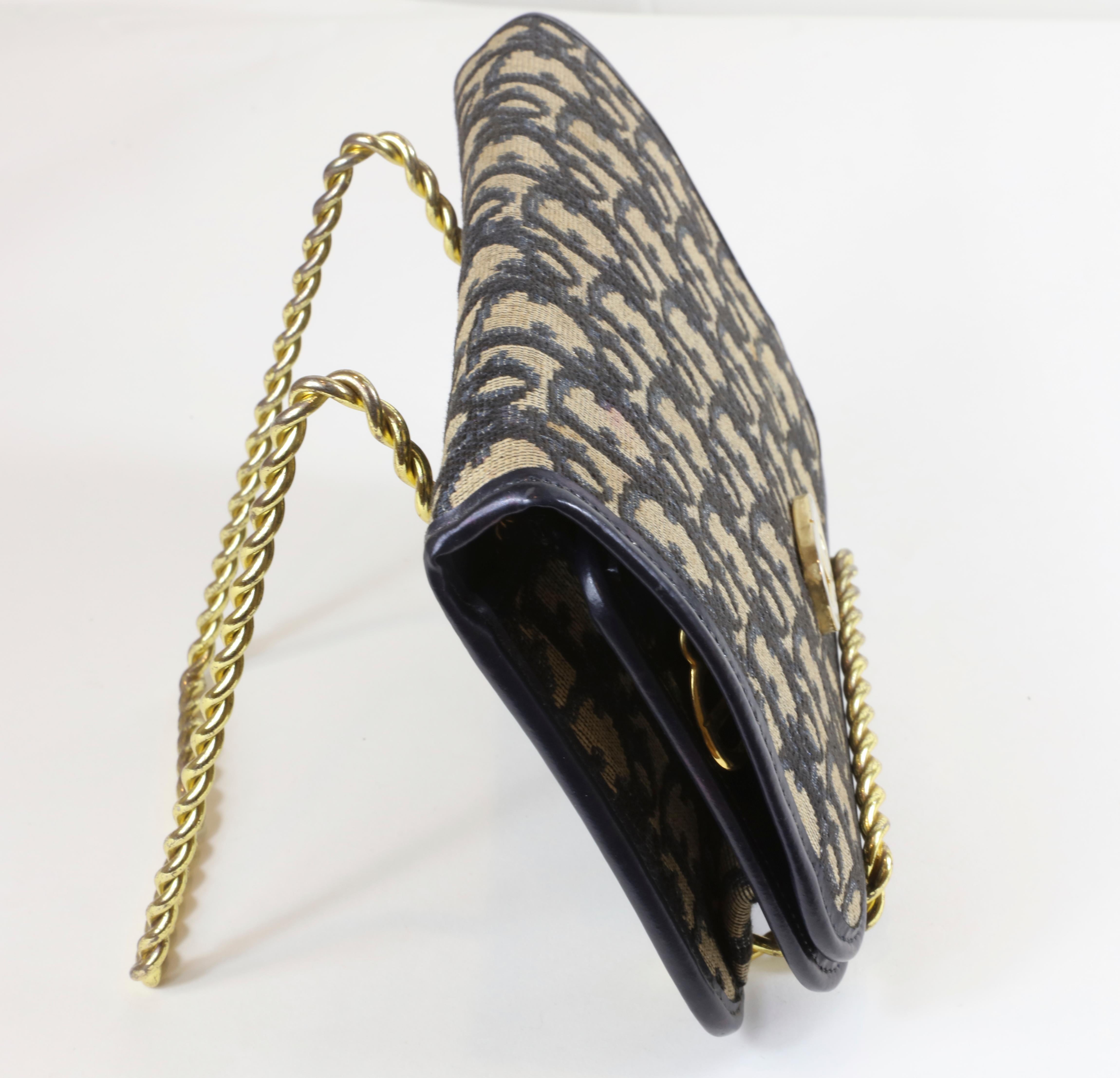dior vintage clutch with chain