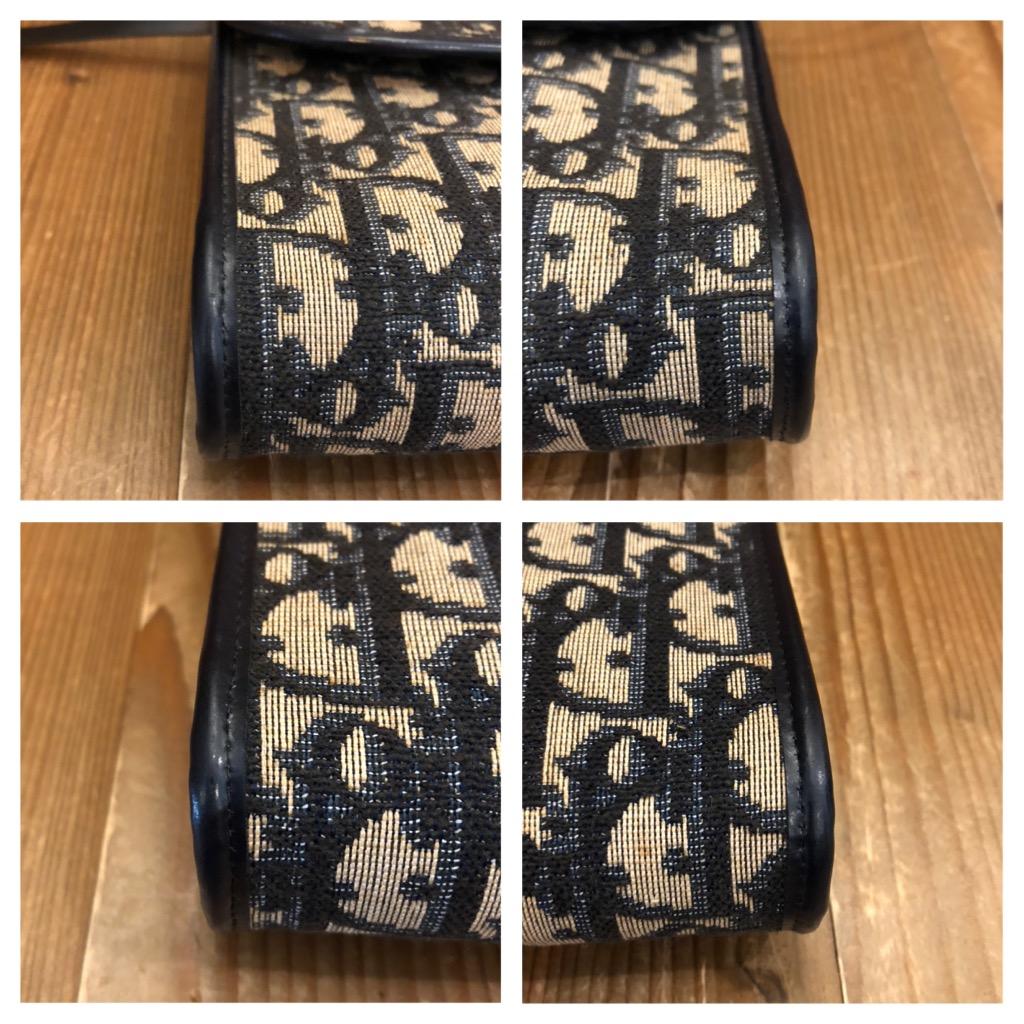 Women's or Men's Vintage CHRISTIAN DIOR Navy Trotter Jacquard Crossbody Bag