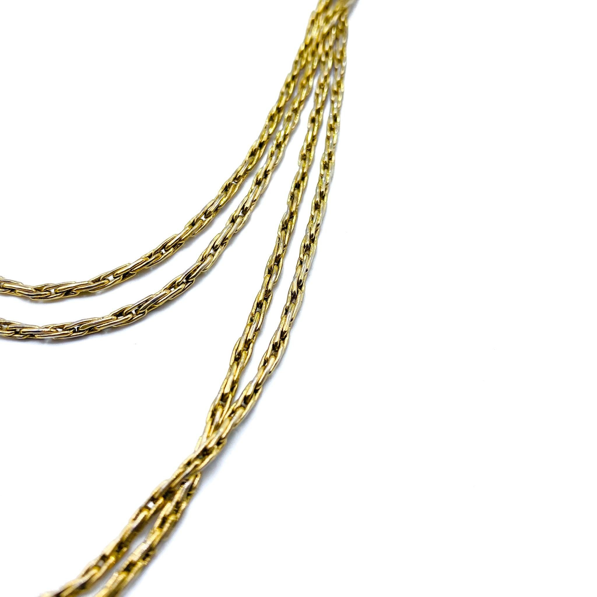 Women's Vintage Christian Dior Gold Plated Chain Necklace 1970s