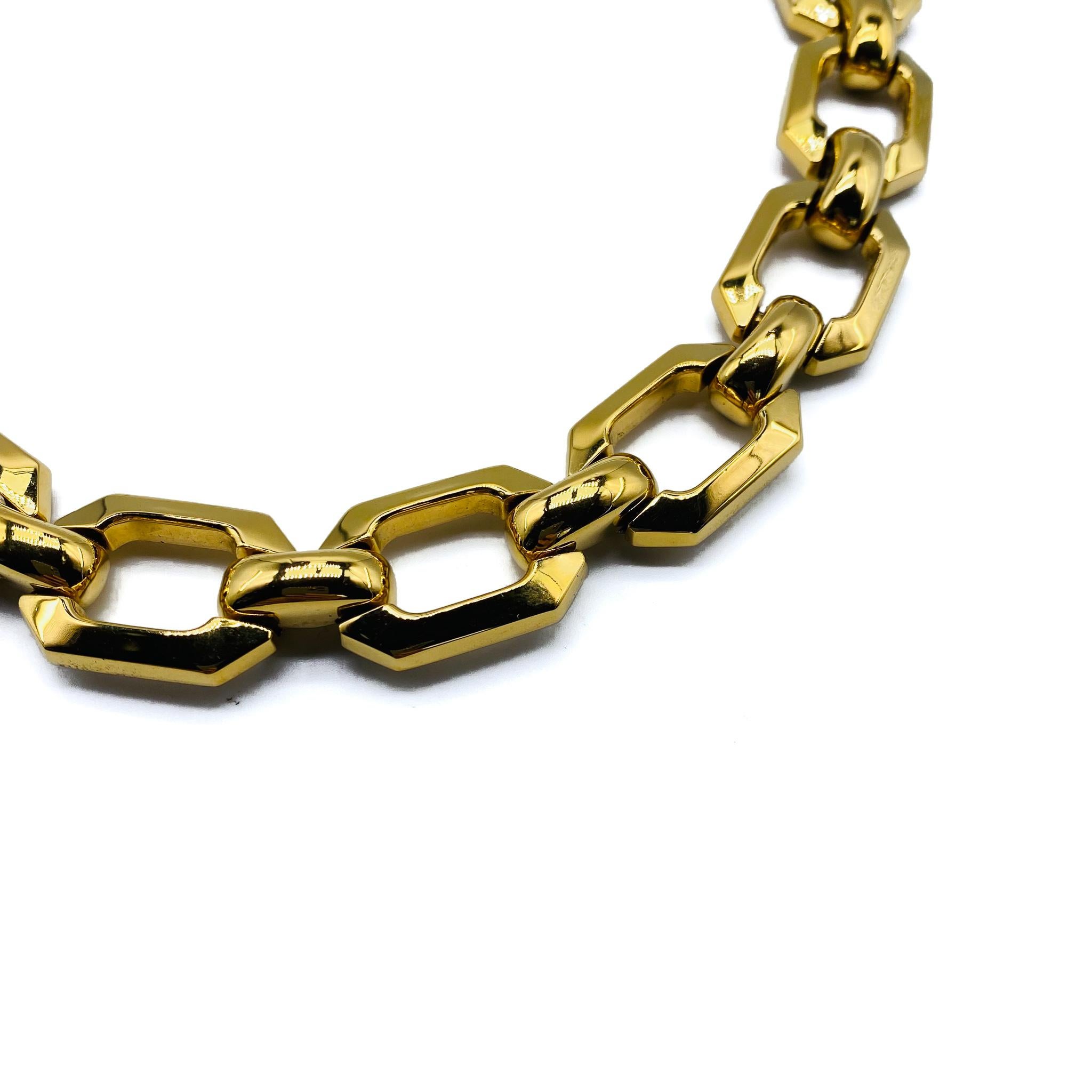 Vintage Christian Dior Gold Plated Collar Necklace 1980s In Excellent Condition In London, GB