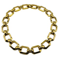 Vintage Christian Dior Gold Plated Collar Necklace 1980s