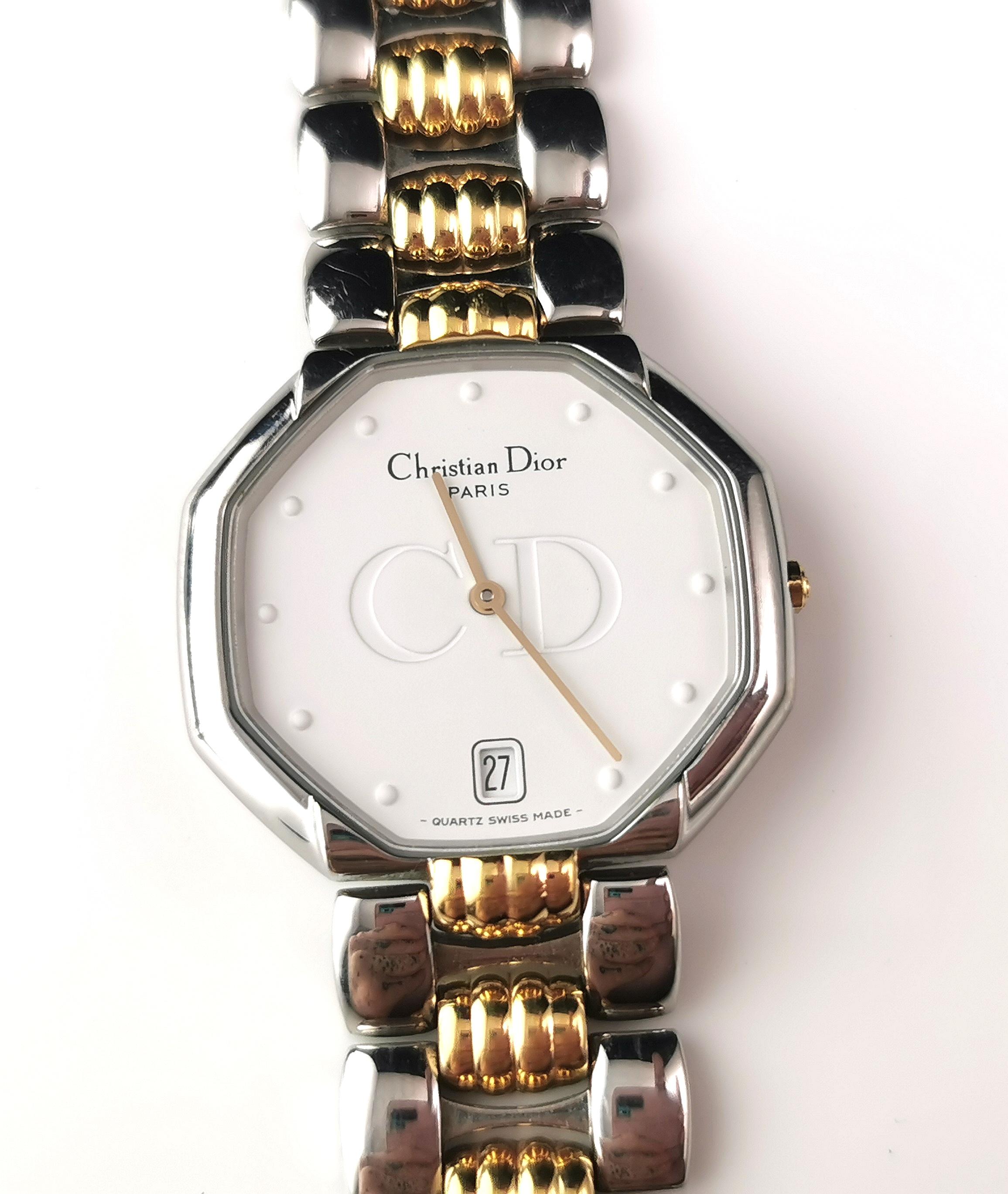Vintage Christian Dior Octagon wristwatch, D45-204, Boxed  7