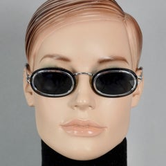Vintage CHRISTIAN DIOR Oval Silver Sunglasses
