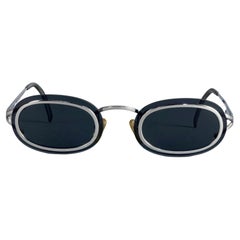 CHRISTIAN DIOR Ovale Silber-Sonnenbrille