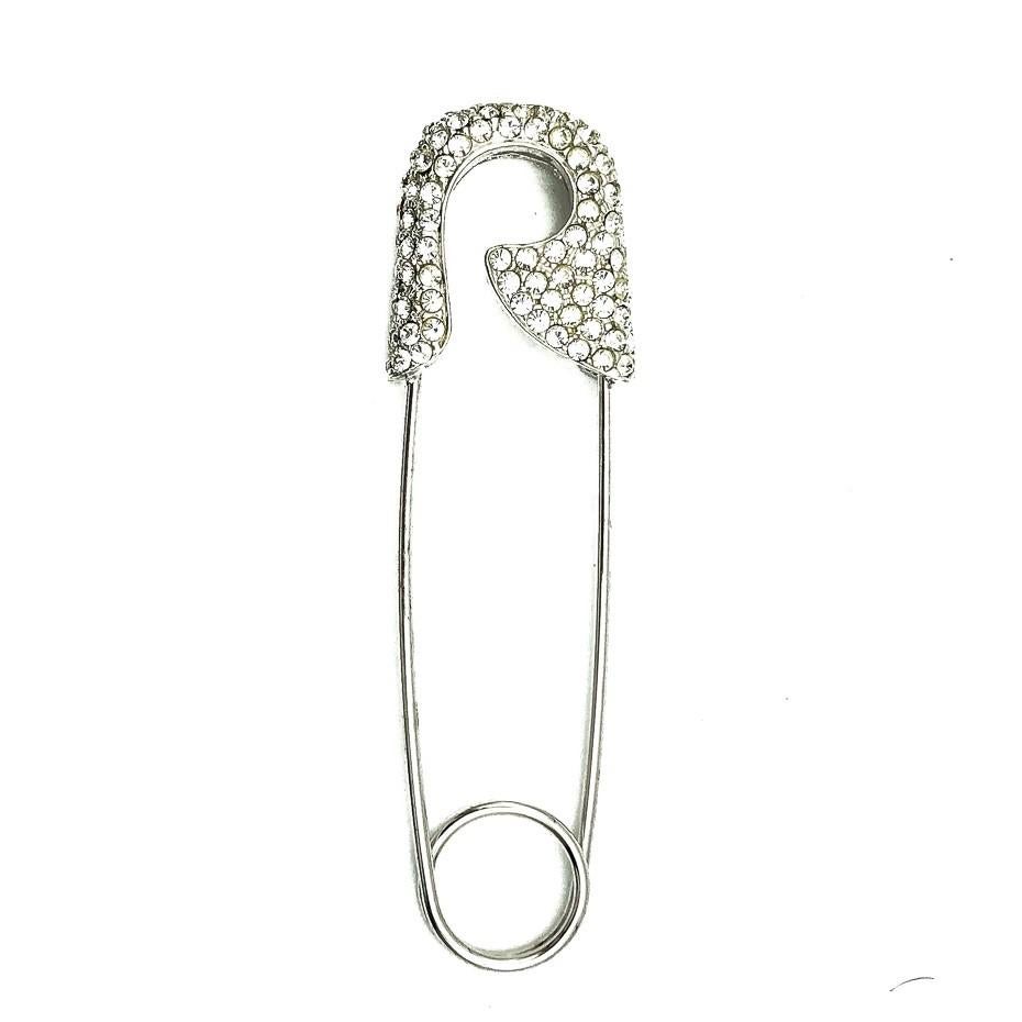 We absolutely adore this rare, oversize glamorous Vintage Dior Safety Pin Brooch. A stunning brooch from the Galliano collections of the 2000s. We've enjoyed the medium sized pin in the collection previously and in this size the pin is rare and