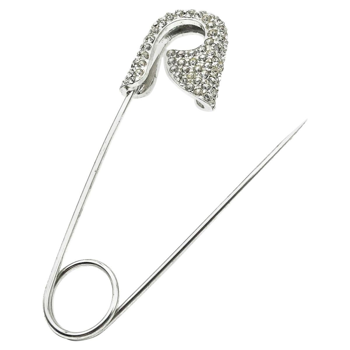 Large safety shop pin brooch