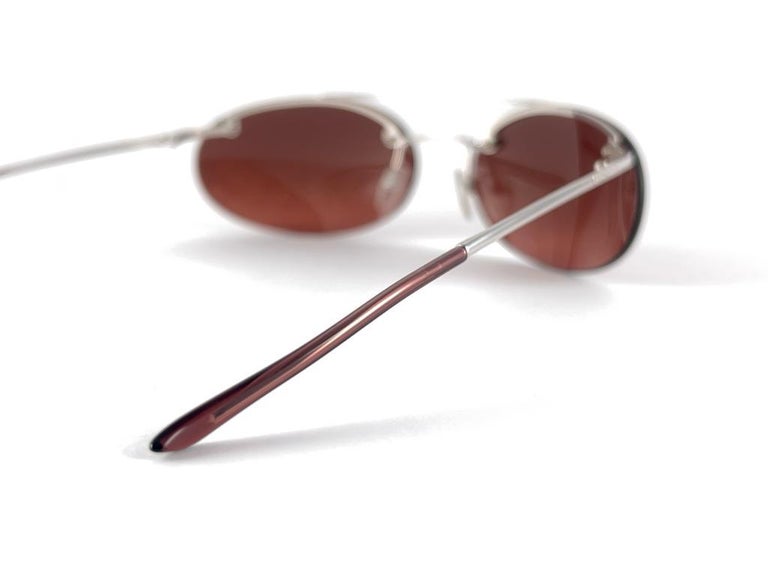 Vintage Christian Dior Peace Silver Frame Mirrored Lenses