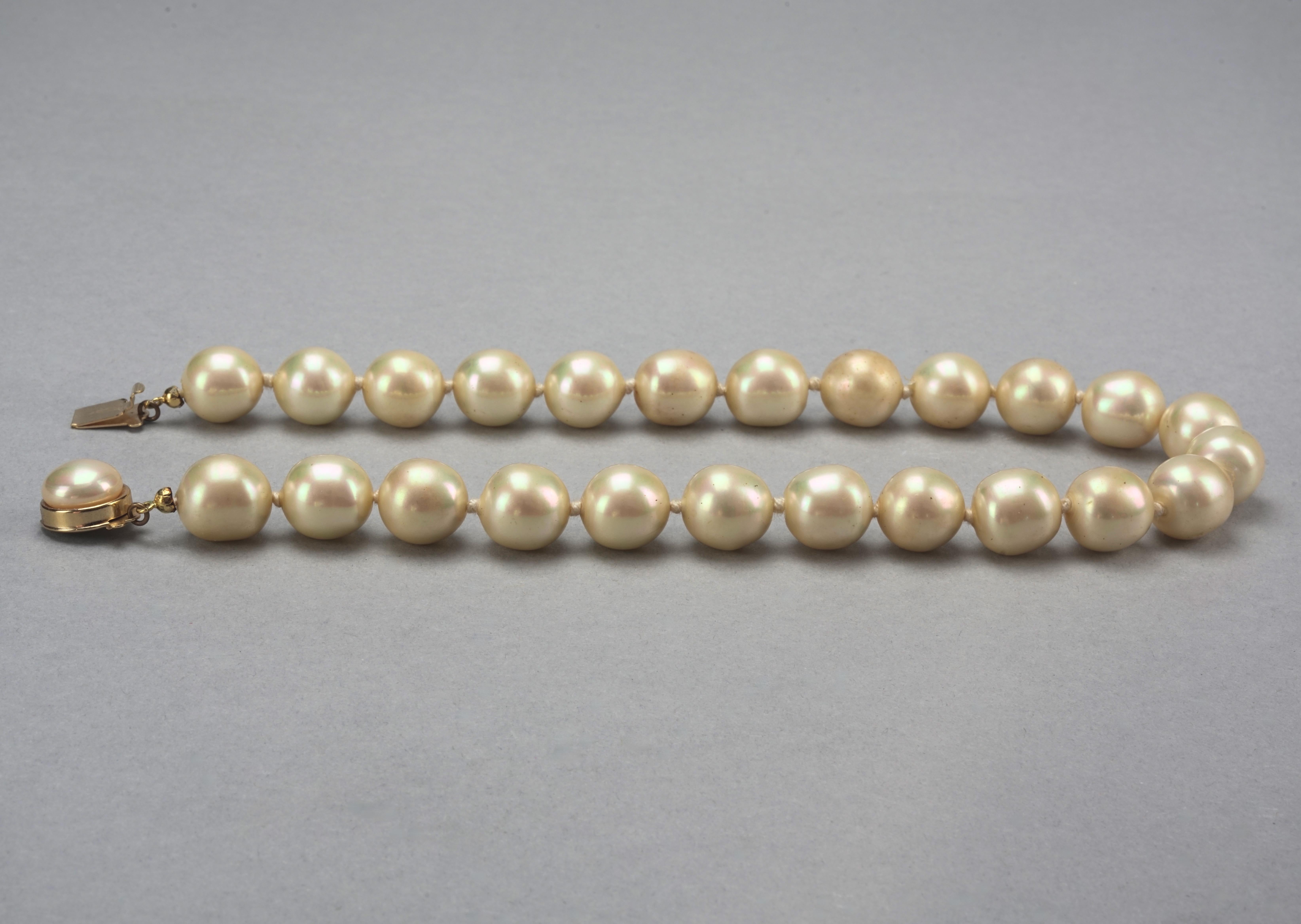 Vintage Christian Dior Pearl Choker Necklace In Excellent Condition In Kingersheim, Alsace