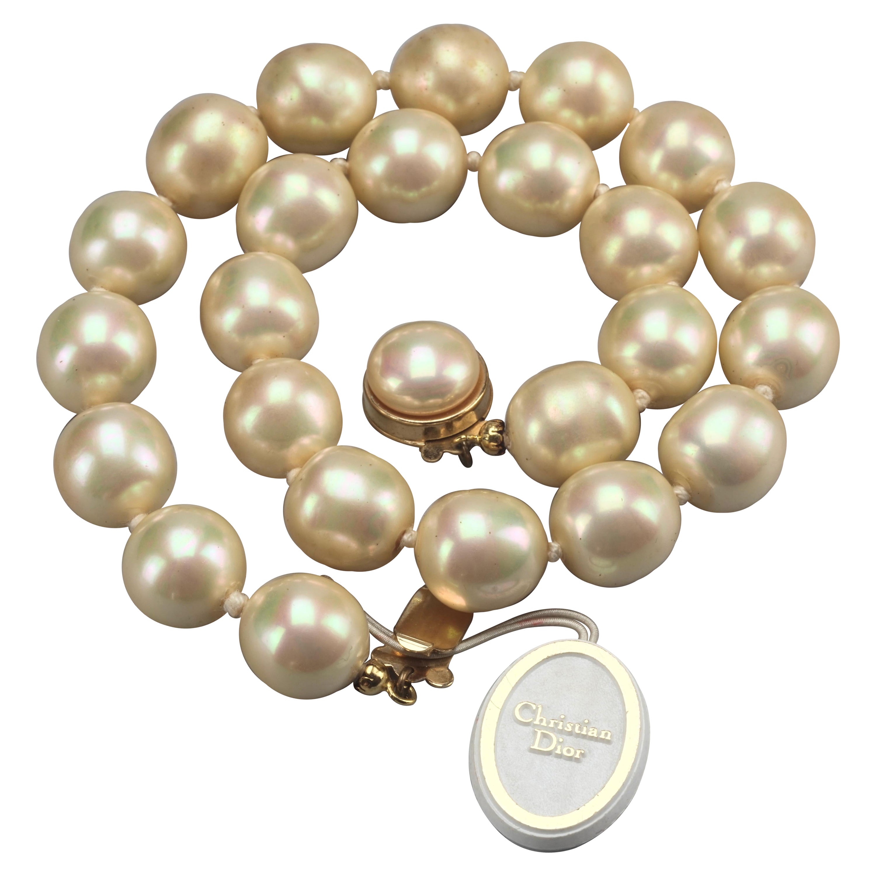 Vintage Christian Dior Pearl Choker Necklace