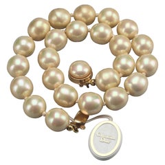 Vintage Christian Dior Pearl Choker Necklace