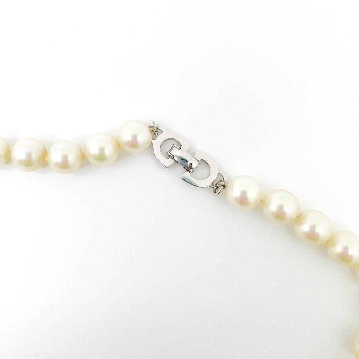 Vintage Christian Dior Perlen-Seil-Halskette 1980er im Zustand „Gut“ im Angebot in Wilmslow, GB