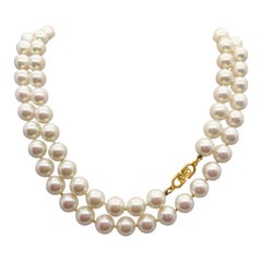 Retro Christian Dior Pearl Rope Necklace 1980s