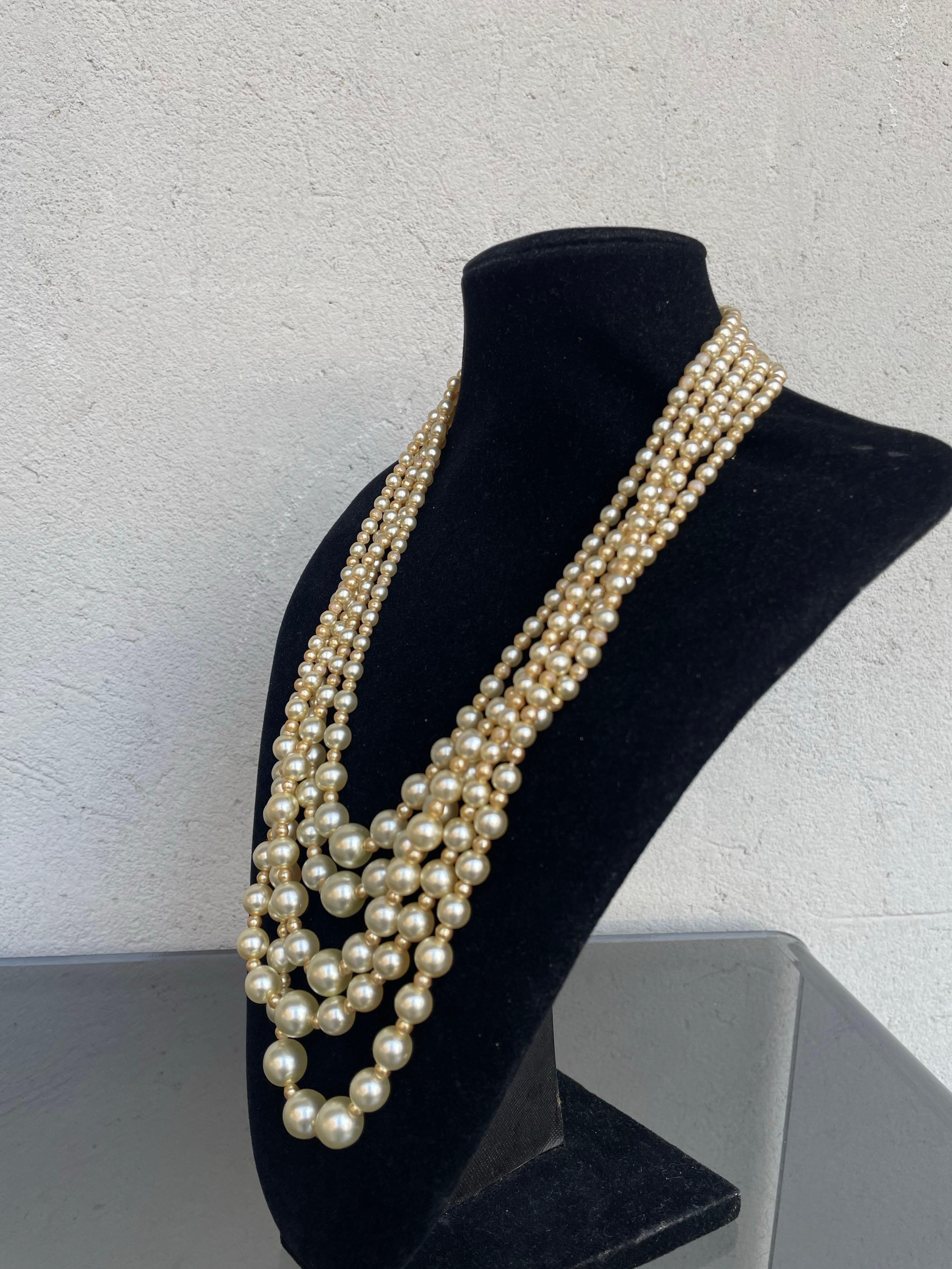 Collier vintage Christian Dior en perles. en vente 6