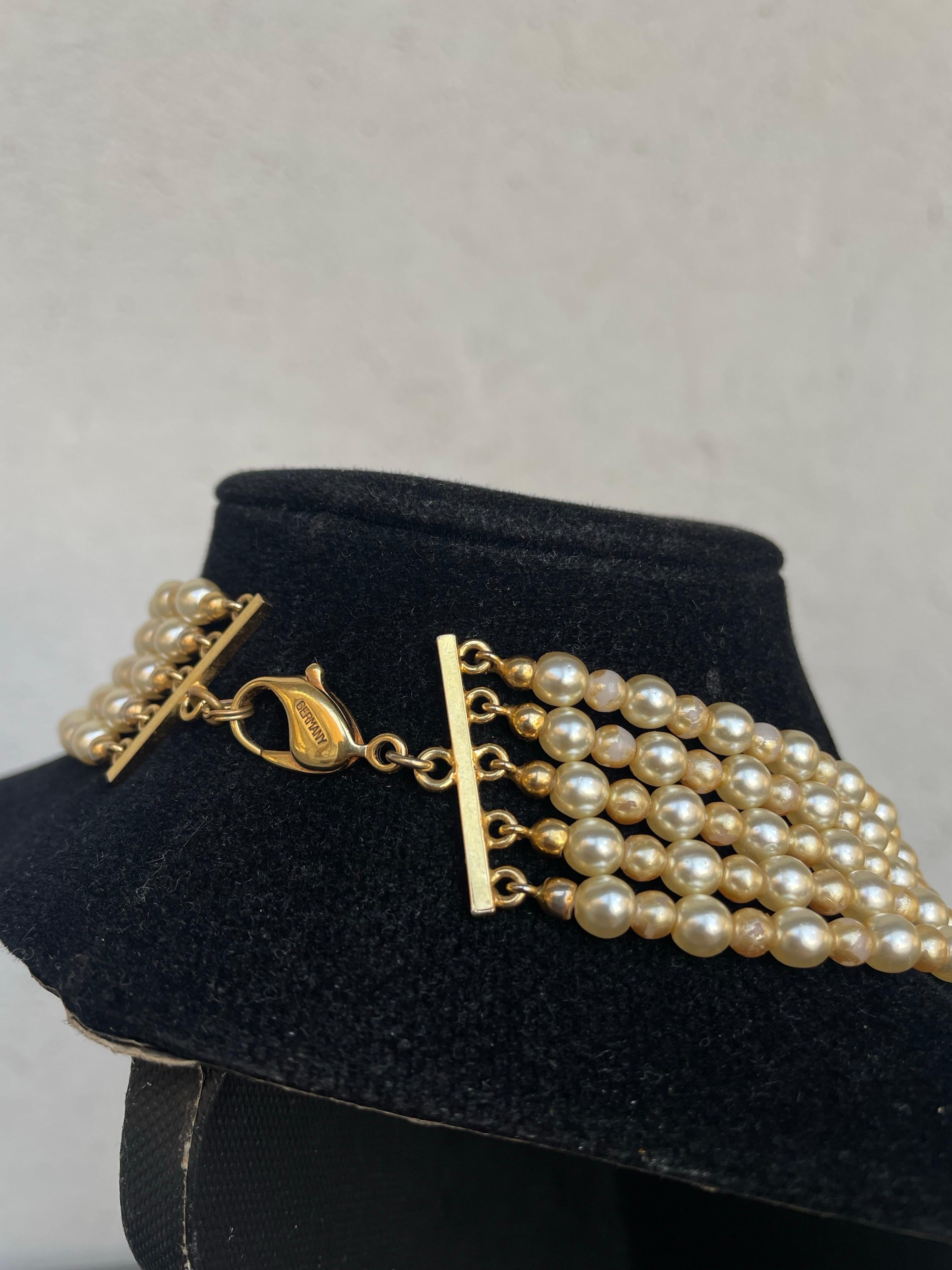 Collier vintage Christian Dior en perles. en vente 3