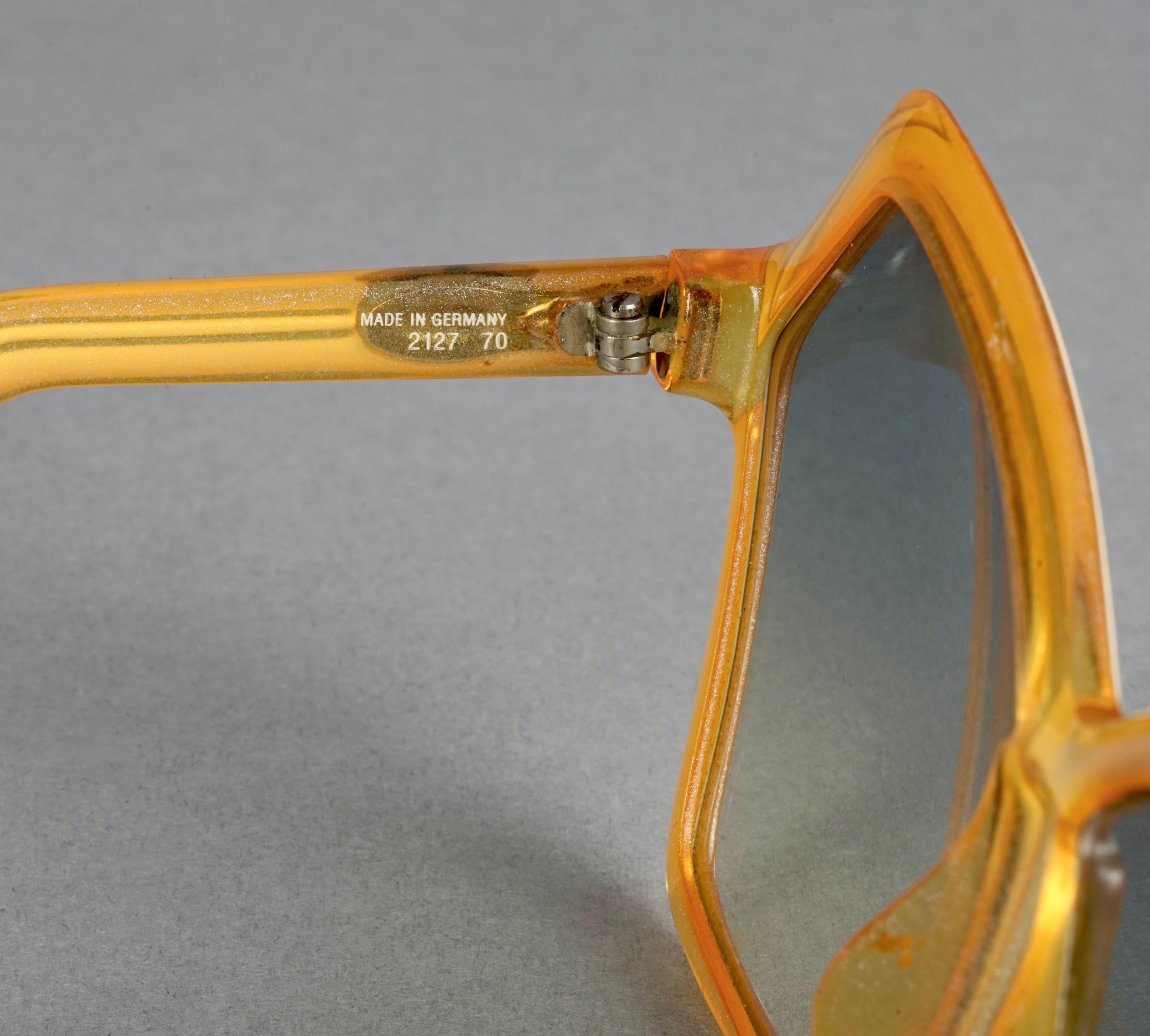 Vintage CHRISTIAN DIOR Pentagon Yellow Sunglasses 6