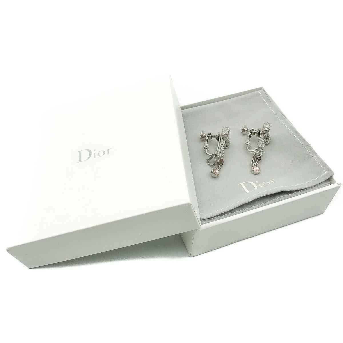 pink dior earrings