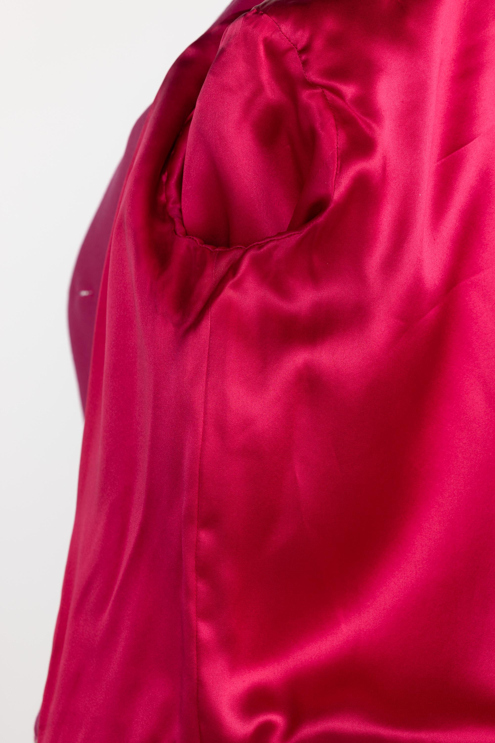 Vintage Christian Dior Pink Leather Trimmed Skirt Suit For Sale 6