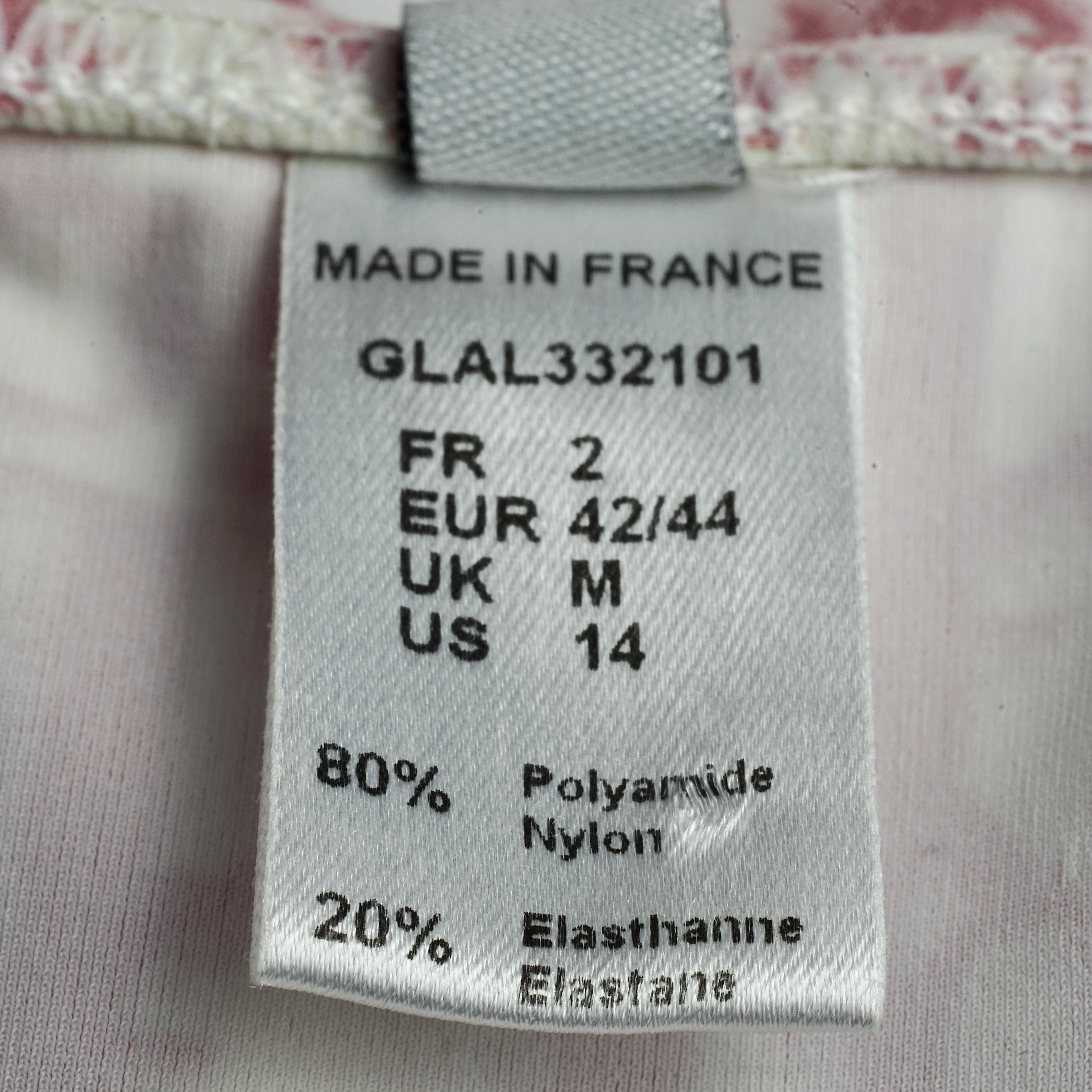 Vintage CHRISTIAN DIOR Pink Logo Monogram Flowers Pareo Wraparound Skirt 2