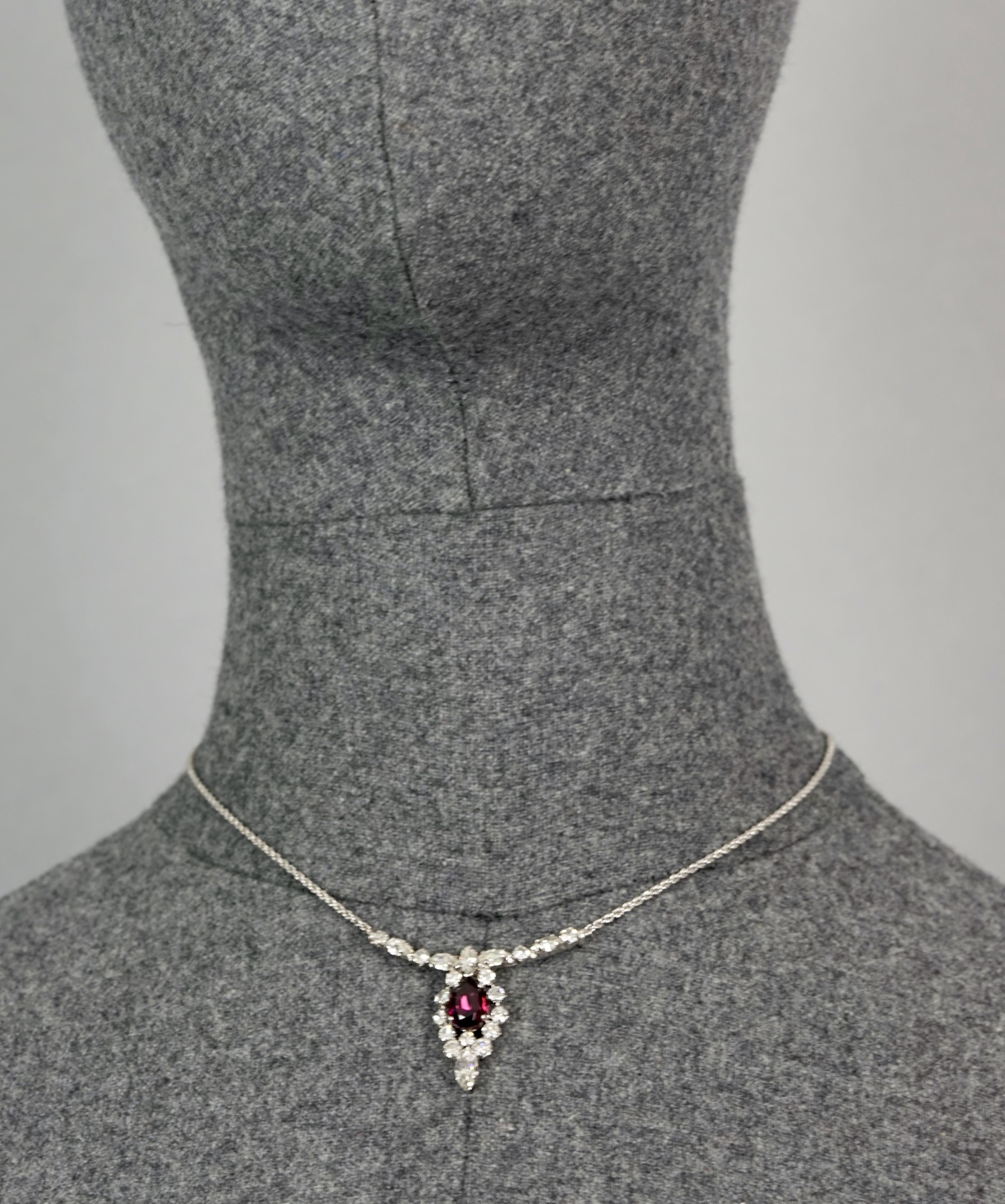 christian dior amethyst necklace