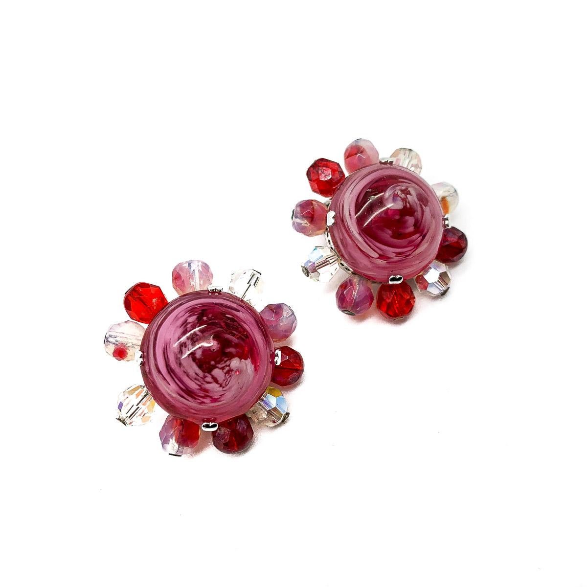 raspberry earrings