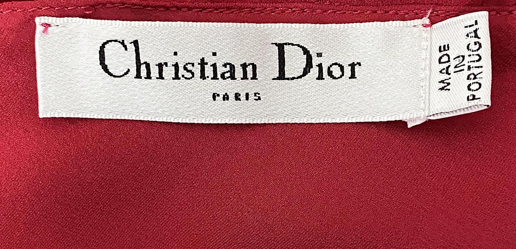 dior red skirt