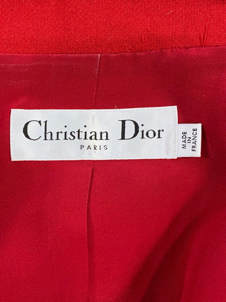 Vintage Christian Dior Red Wool Cape Poncho Size 8 at 1stDibs ...