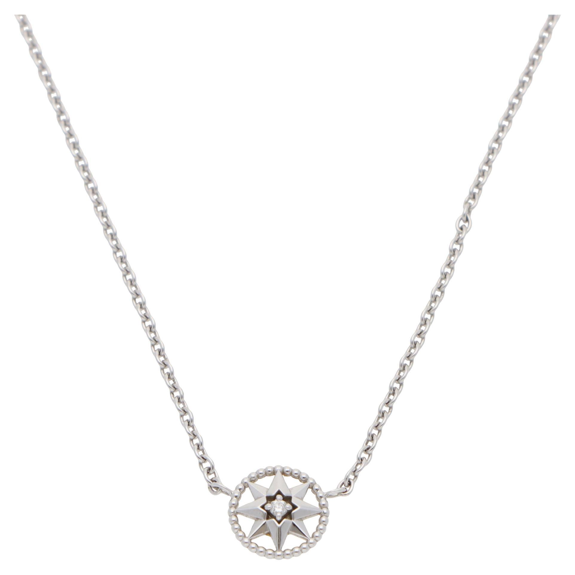 Collana di diamanti vintage Christian Dior Rose des Vents in vendita