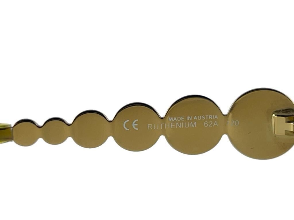 Lunettes de soleil vintage Christian Dior Ruthenium Green Gold Bubble Wrap Automne 2000 Y2K en vente 4