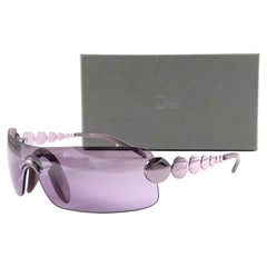 Vintage Christian Dior Ruthenium Purple Bubble Wrap Sunglasses Fall 2000 Y2K