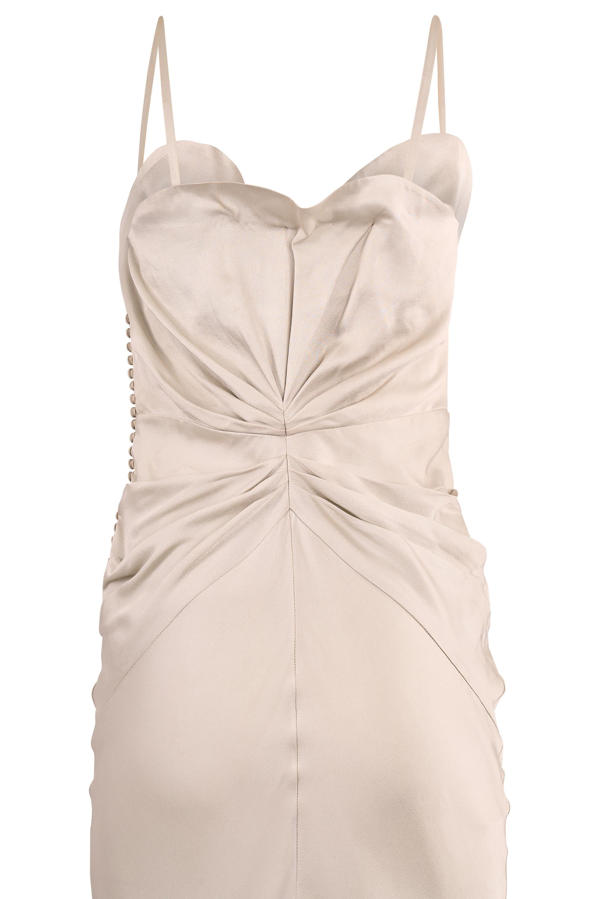 Vintage Christian Dior S/S 2008 White Silk Gown (Robe en soie blanche) Unisexe en vente